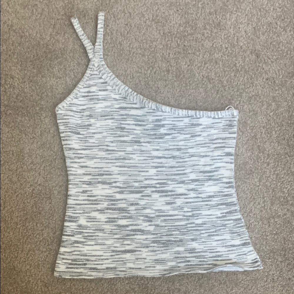 Stylish Gray and White Women's Top
